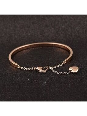 WOMEN'S 18K RGP AS LONG AS LOVE CUFF BRACELET